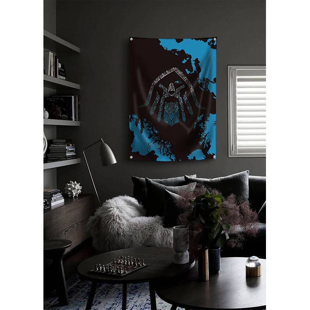 Флаг викингов тату-викингов один воин легенда богов флаг баннер из полиэстера