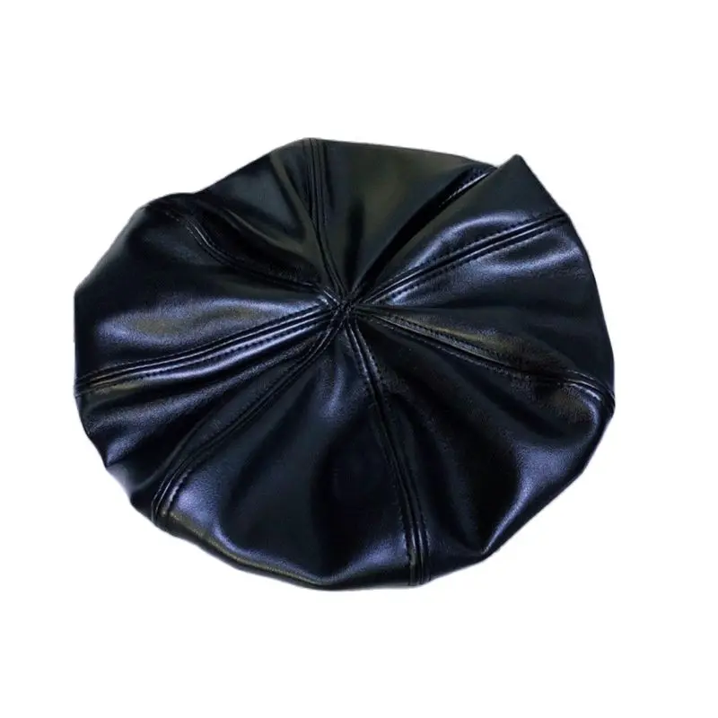 

Exaggerated Design Pu Leather Beret Women Wear Painter Hat, Modern Cloud Beret Hat