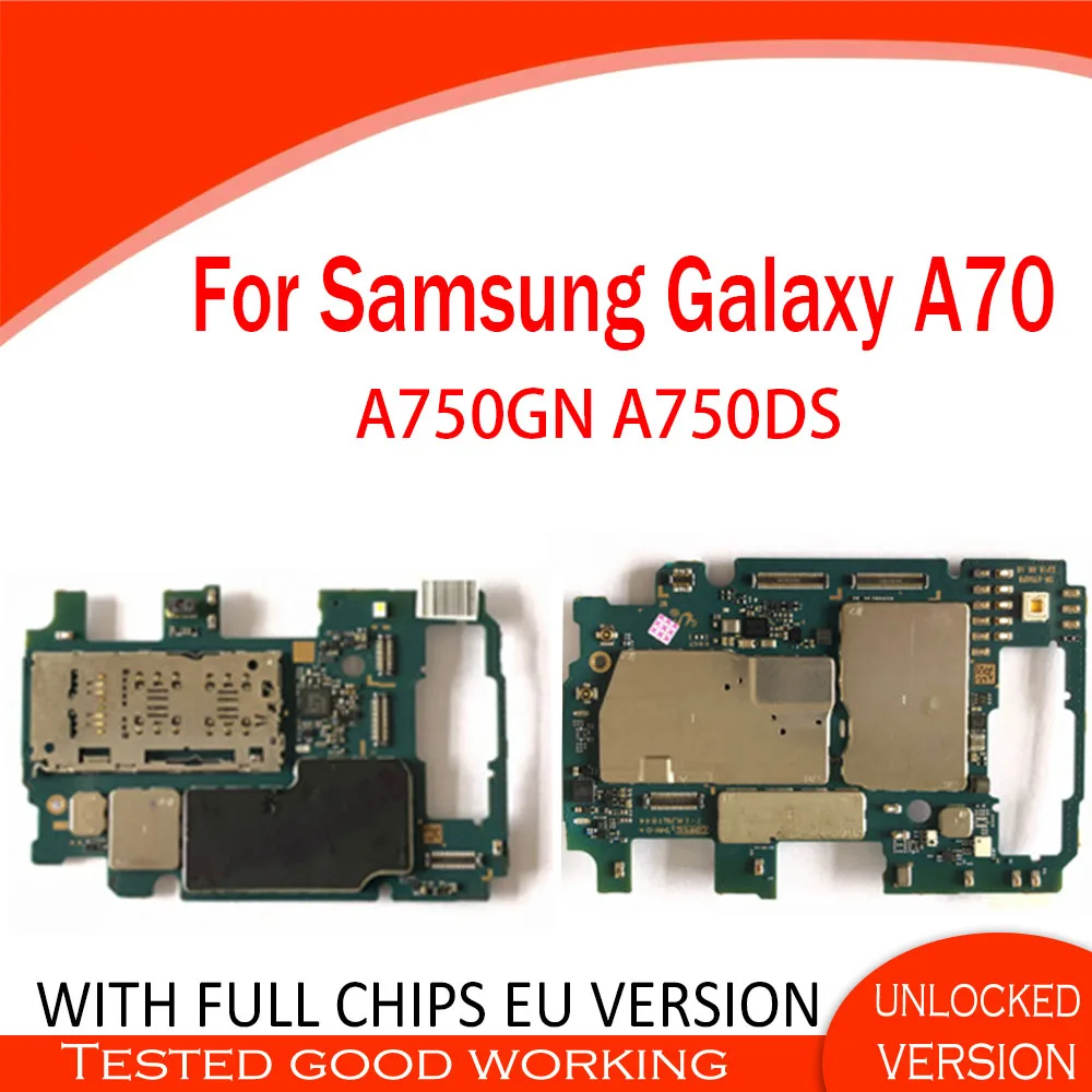 Замена разблокирована оригинальный для Samsung Galaxy A70 A750GN A750DS материнская плата с