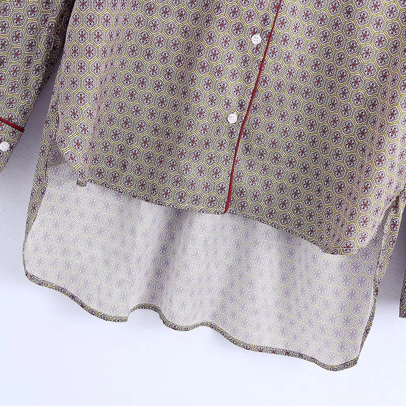 

2020 Summer Women Loose Blouses Shirts Tops Long Sleeve Lazy Style Print Female Elegant Fashion Street Top Clothes Blusas