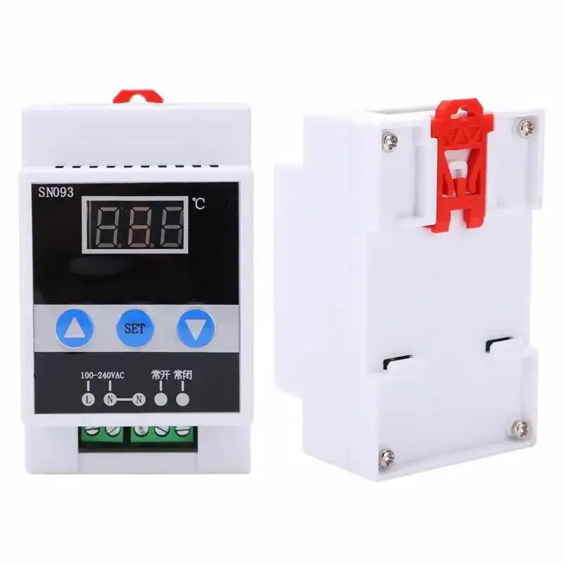 Temperature Regulator Digital Thermostat Control DIN Rail Mount Controller TMC-6000 AC110-240V |