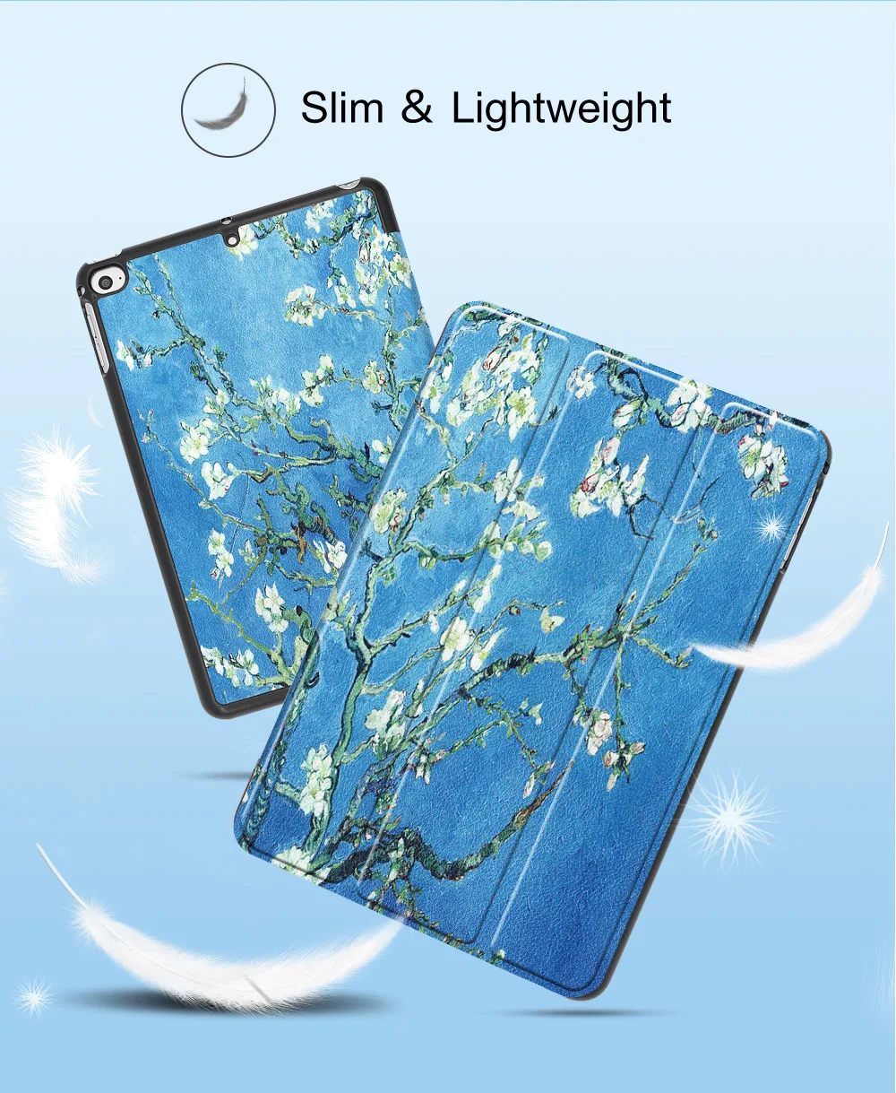 Чехол для iPad Mini 1 2 3 из искусственной кожи силиконовый чехол для планшета для iPad Mini 4 5 трехслойный чехол-подставка для сна