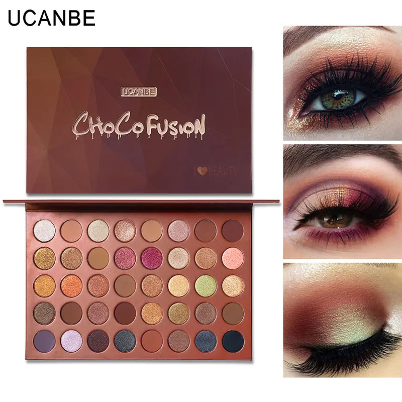 chocofusion 18 цветов UCANBE брендовая Волшебная Палетка теней для век земные мерцающие матовые тени для век металлическая пудра Макияж телесная косметика - Цвет: chocofusion