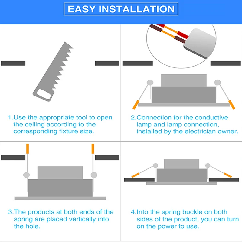 

Driverless LED Recessed Downlights Ceiling Spot Lights AC 220V 240V Interior lighting Waterproof Corrosion Resistance for home