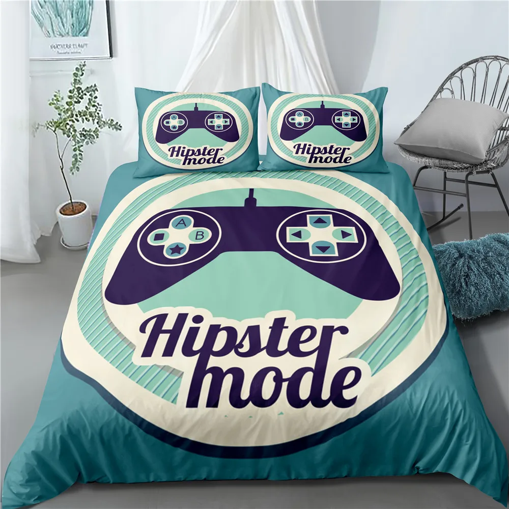 

Gamepad 3D Printing Cartoon Game Bedding Set Duvet Cover Kids Adult Bed Bedding Single Double King Queen Bed Cover Set Home