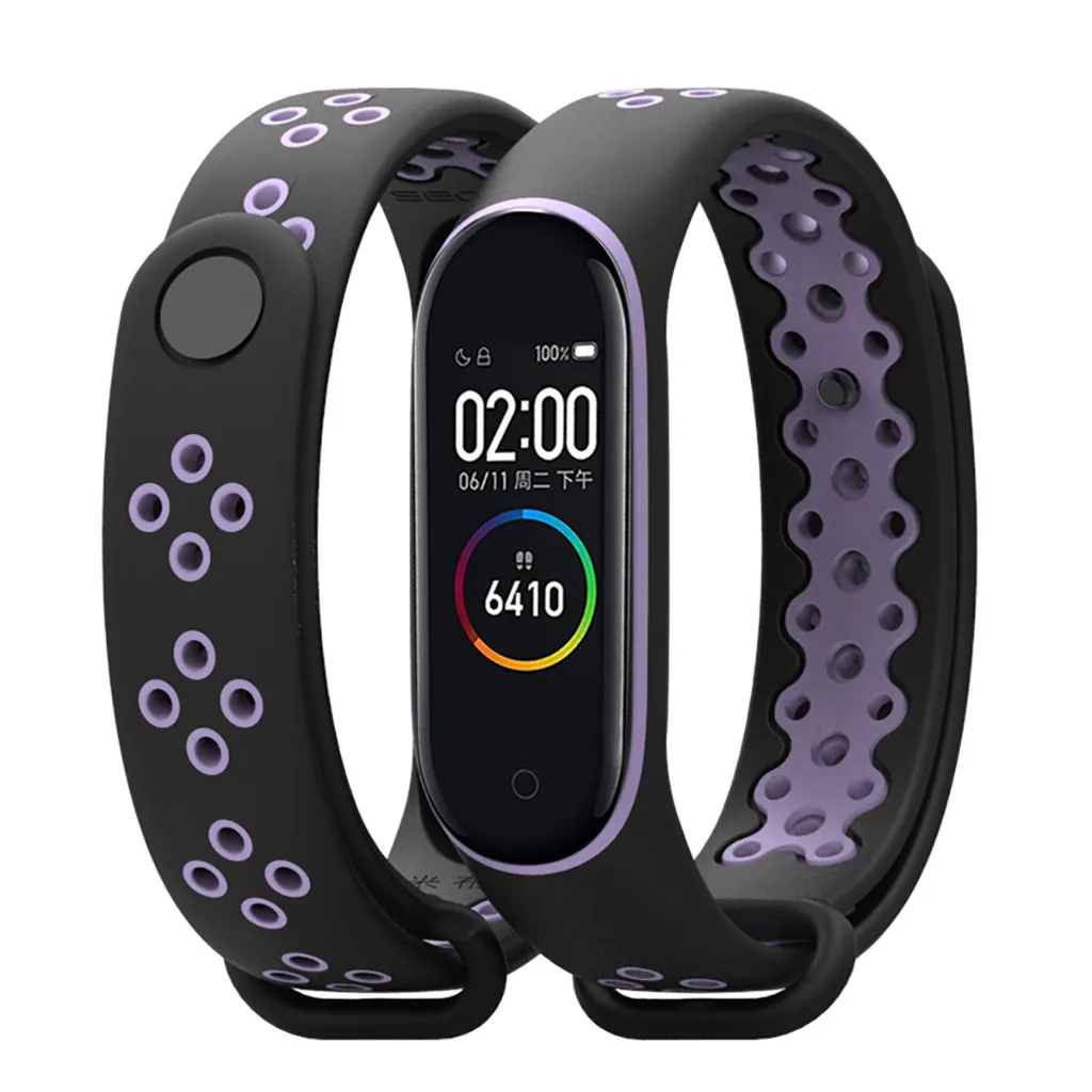 Прочный цветной ремешок Mi Band 4 для браслета Xiaomi Band4 силиконовый браслет Mi4 умные