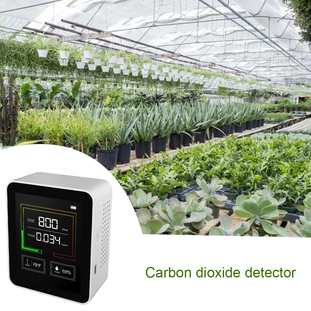 

1Pcs Digital CO2 Meter Temperature and Humidity Detector Portable Air Quality Monitor TVOC Formaldehyde HCHO Detector