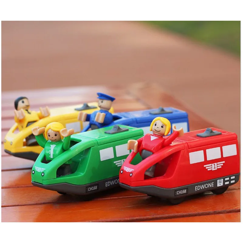 

Kids Electric Train Toys Wooden Railway Track Slot Car Magnetic Slot Diecast Electronic Vehicle Toy for Children Gift 4 Colors