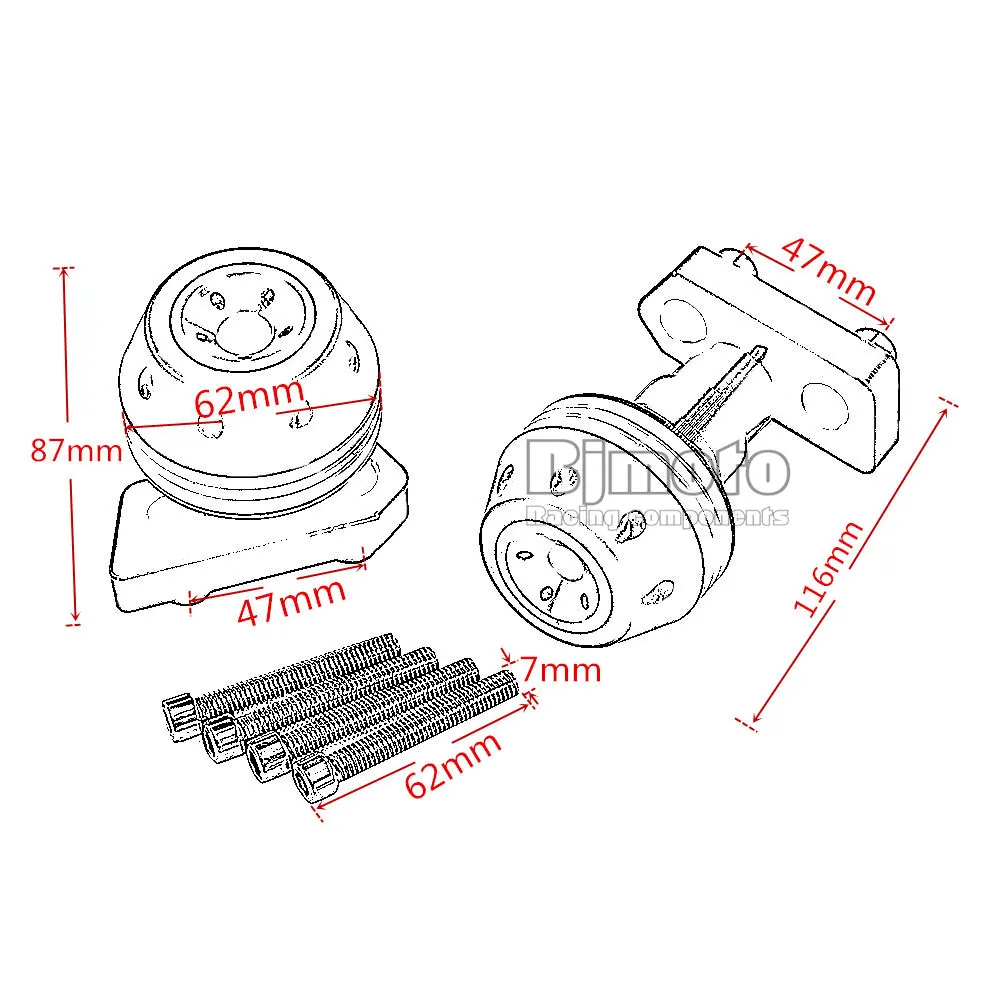 

Motorcycle Accessories For Kawasaki Z800 Z1000 Z750 Z750R CNC Engine Protector Side Frame Slider Crash Pads Falling Protection