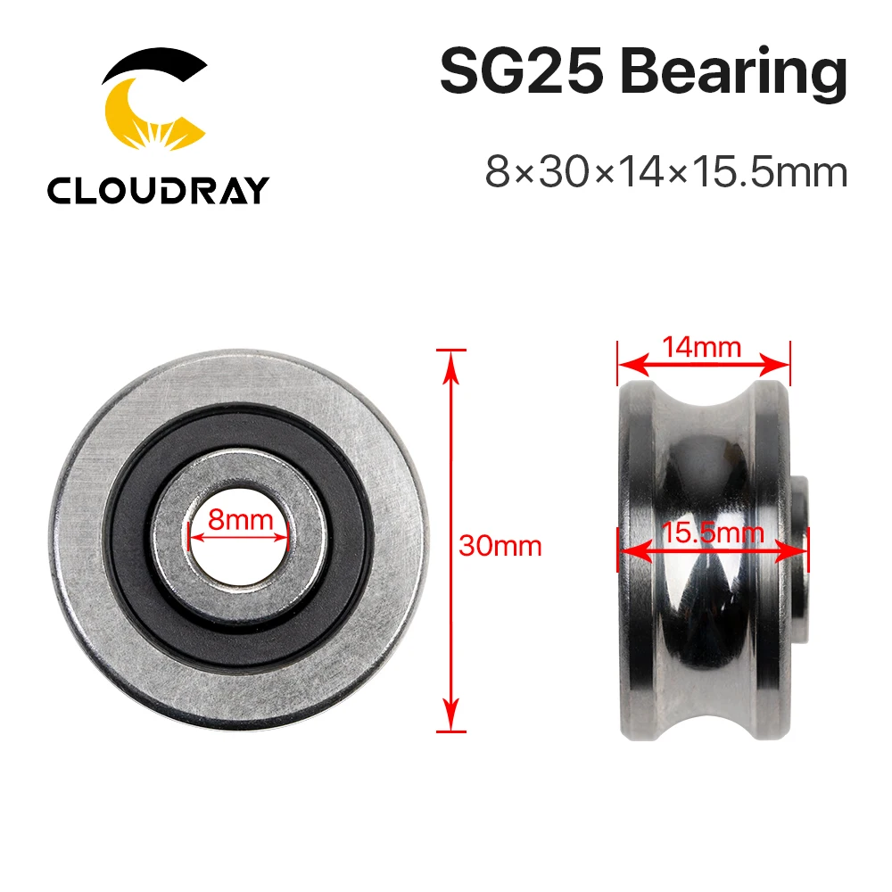 Cloudray 5 шт. подшипники SG10 SG15 SG20 SG25 шаровые подшипники для CO2 лазерной гравировки и резки