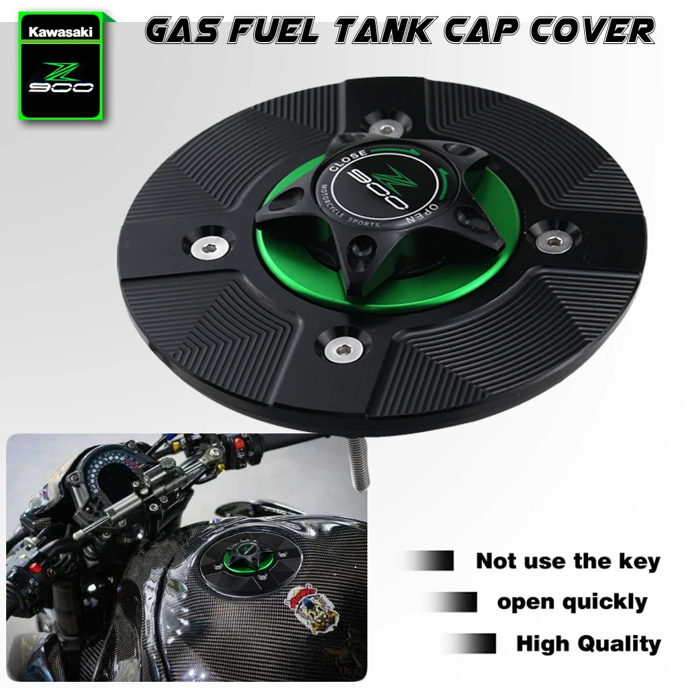 

for KAWASAKI Z900 2017-2020 18 19 Motorcycle CNC Quick Release Cover Gas Fuel Tank Cap