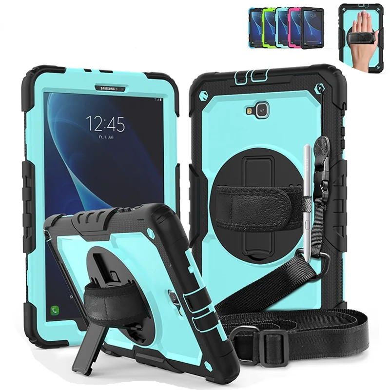 

Чехол для планшета Samsung, чехол-подставка для планшета 2016 дюйма Samsung Galaxy Tab A 10,1 дюйма, модель T585 T587, чехол для планшета с вращающимся ремешком н...