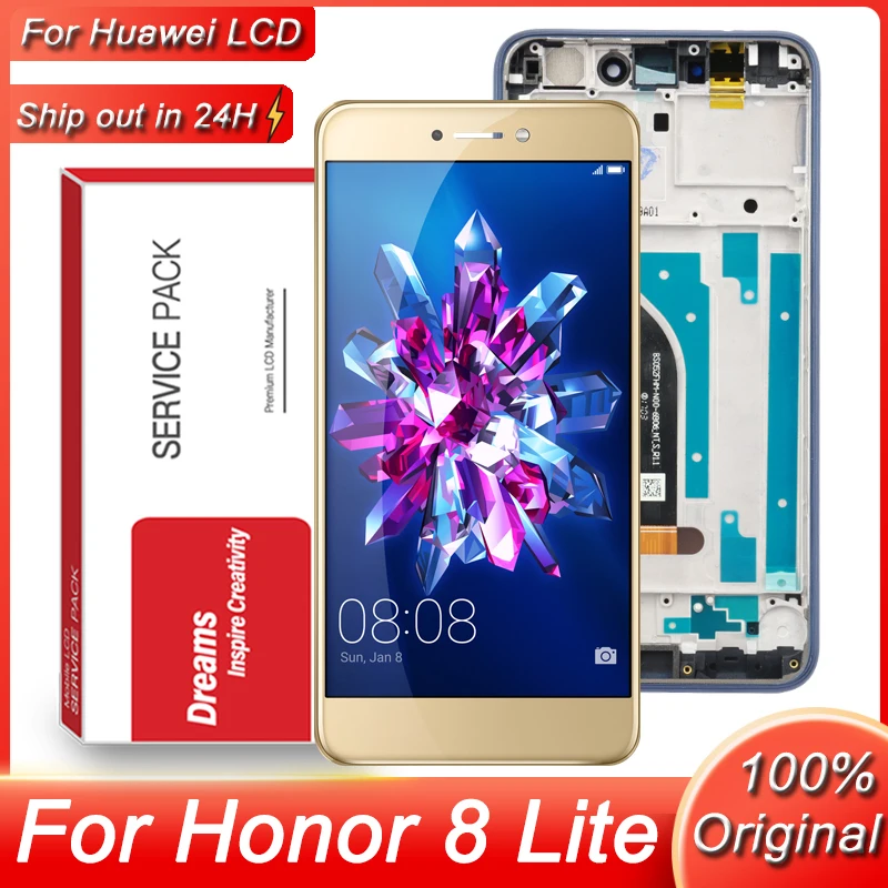 ЖК-дисплей для Huawei Honor 8 Lite с сенсорным экраном и дигитайзером P8/P9 2017 рамкой