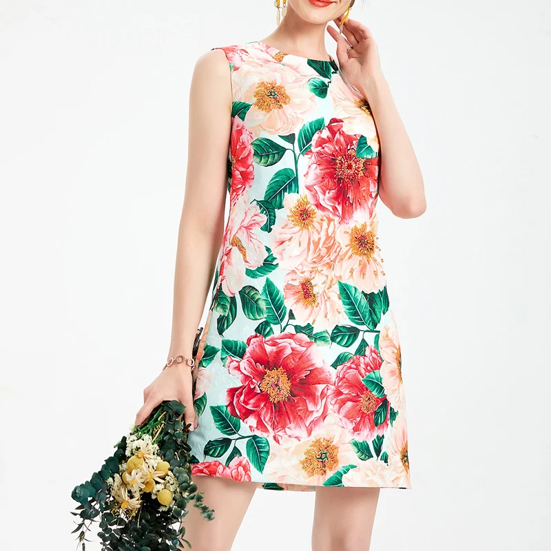 

Новинка лета 2021, стильное богемное элегантное мини-платье в этническом ретро-стиле с принтом из бисера, женская одежда высокого качества