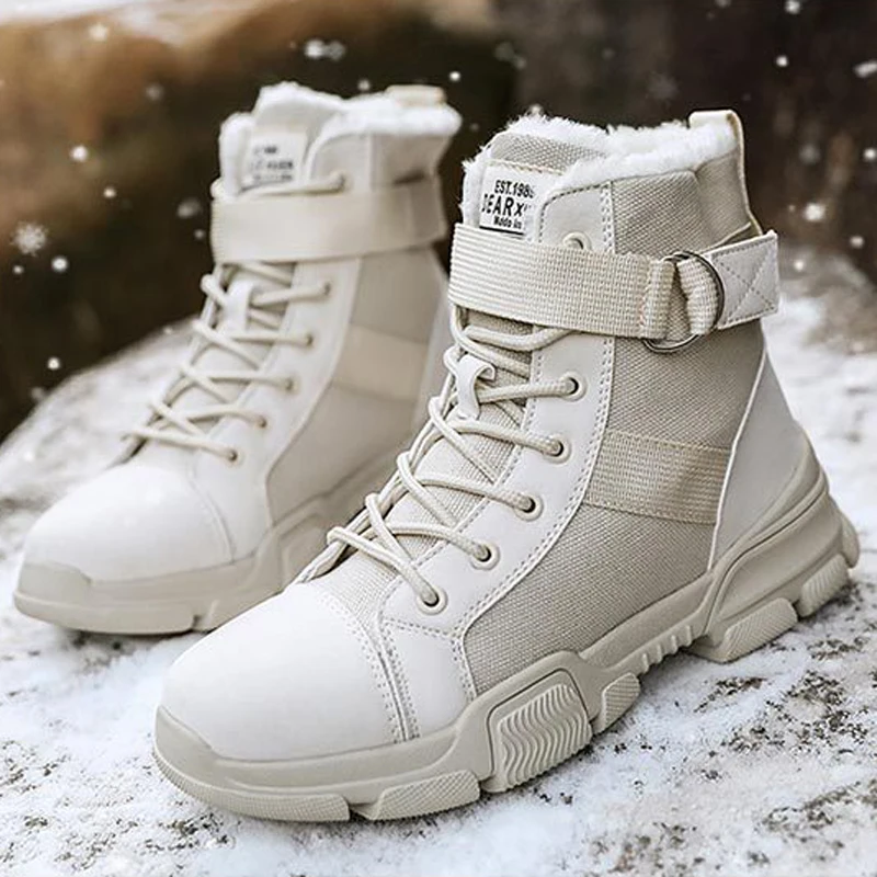 Женские зимние ботинки повседневная женская обувь с Плюшевым Мехом Теплые