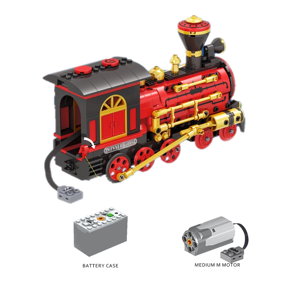 Совместимый Technic электрический Diy двигатель Британский город игрушечный поезд комплекты двигателей модель строительные блоки кирпичи мощный функциональный набор