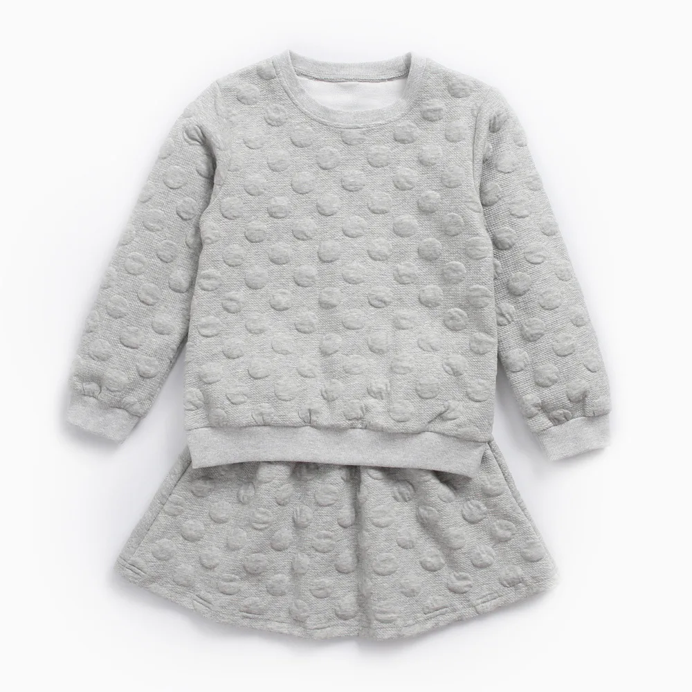 Осенняя детская одежда серые спортивные комплекты хлопковая толстовка с длинным