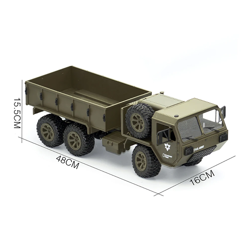 1/16 2 4G 6WD RC автомобиль военный грузовик M799 внедорожник с передатчиком игрушка |