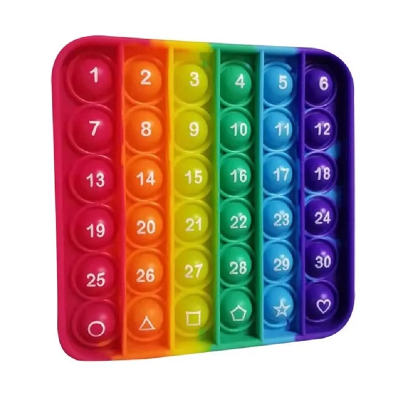 Радужные английские цифры алфавита MSXF популярные игрушки-фиджеты игра для детей