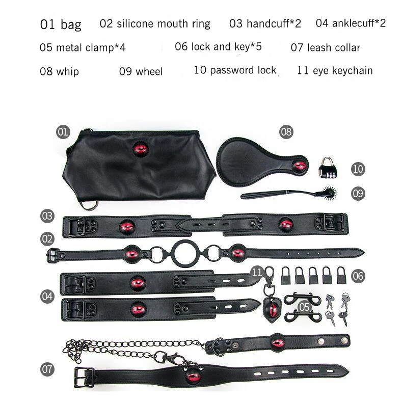 Секс игрушки для женщин и мужчин наручники сглаза поводок ошейник колпачок