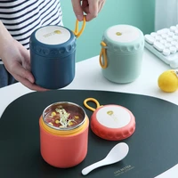 mini stainless steel kids thermal lunch box insulated soup porridge cup plastic food storage container portable dinnerware