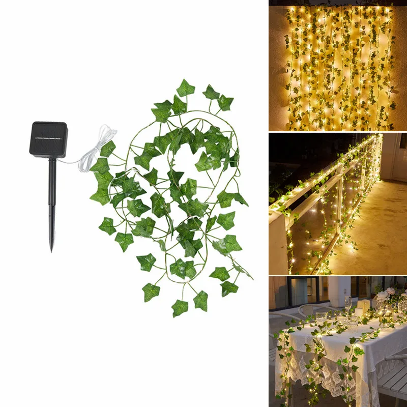 

Led Lights Garlands Maple Leaf String Light Outdoor Solar Led Garden Lights Wedding Decorations Garden Lights Terrace Decoration
