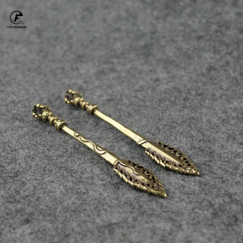 Чайный нож из чистой меди Тибета офисный для чая церемония аксессуары режущий инструмент с большими иглами