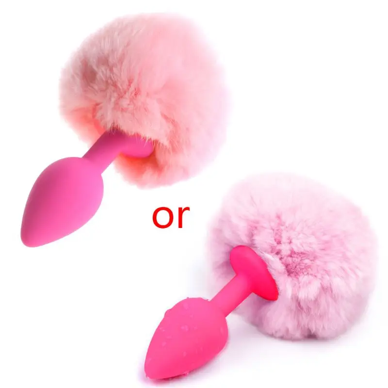 Вилка Кролик хвост Анальная пробка для взрослых на заднем дворе анальный секс