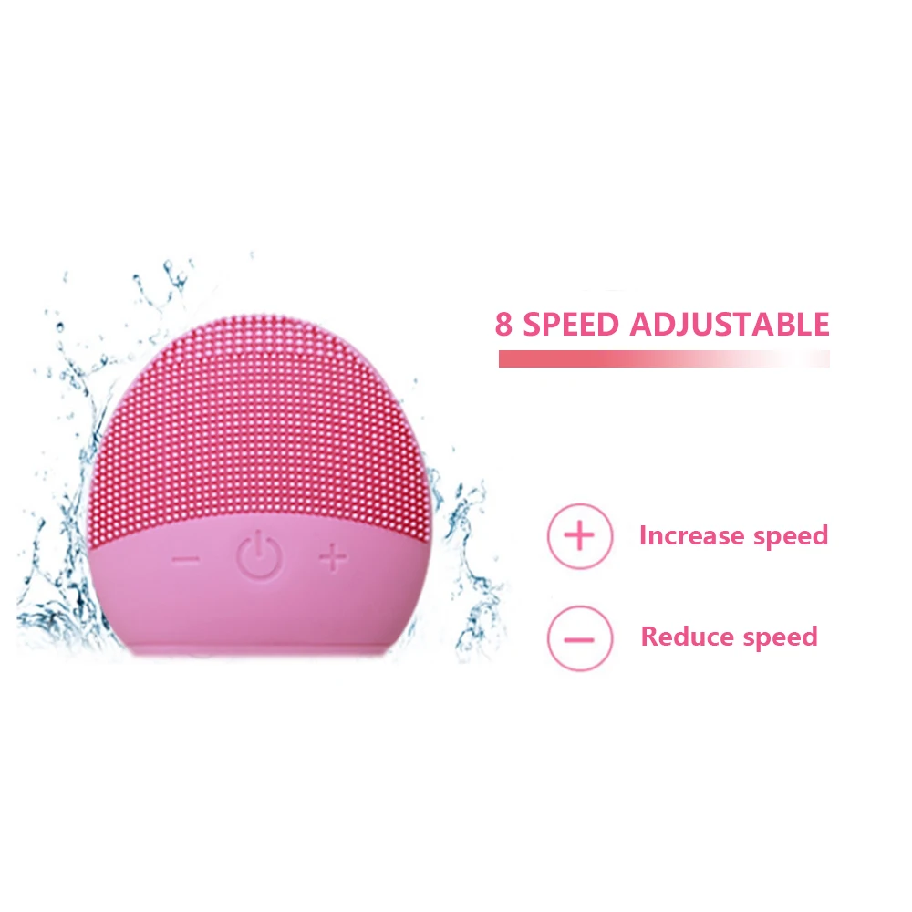 Electric Facial Cleansing Brush Mini Skin Scrubber Pore Dirts Cleanse Anti Wrinkle Silicone Tools | Красота и здоровье