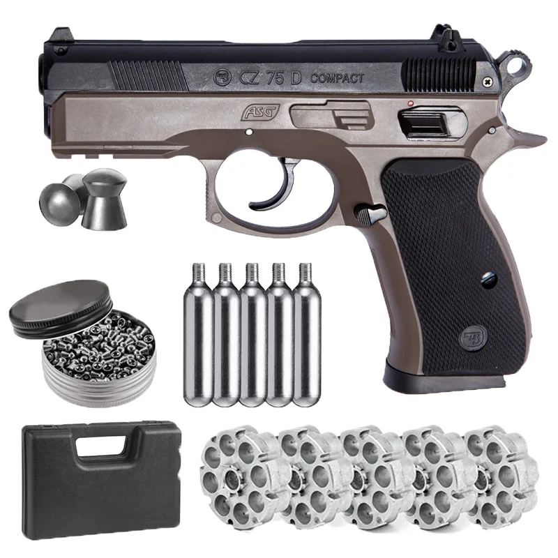 

Airsoft Gun CZ 75D Compact+Gun Bullet Converter 2 Co2 Bullets and Pack of 500ct Lead Pellets Classic Home Deco Metal Wall Sign