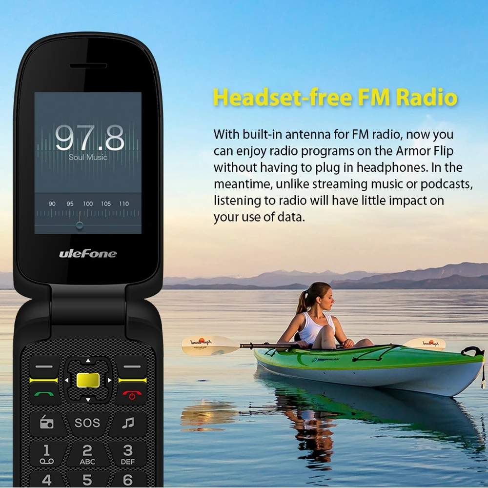 Ulefone Armor флип IP68/IP69K водонепроницаемые мобильные телефоны 1200 мАч двойной экран 2 4
