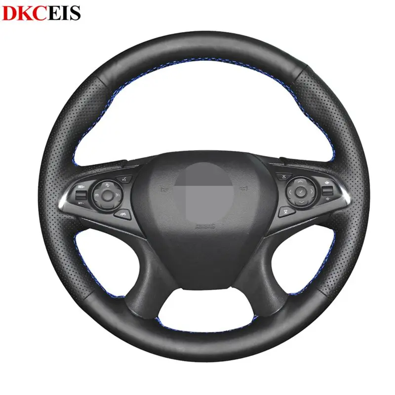 

DIY Hand-stitched Black Soft PU Leather Artificial Leather Car Steering Wheel Covers Wrap for Buick Lacrosse 2016