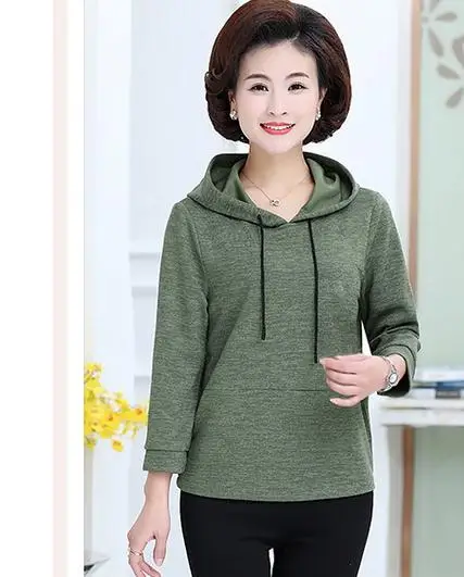 

2020 spring and autumn winter with New style fashion women Long sleeve mother hooded wei clothing coat
