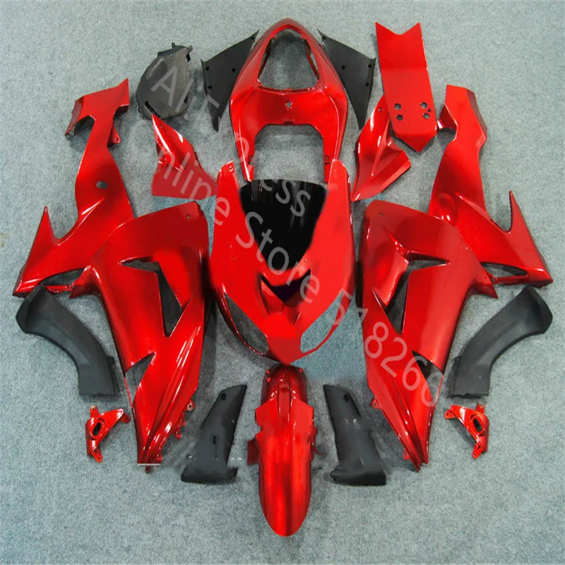 

Новый комплект обтекателей из АБС-пластика под заказ, подходит для kawasaki Ninja ZX10R 2006 2007 06 07 10R, цвет красный, черный