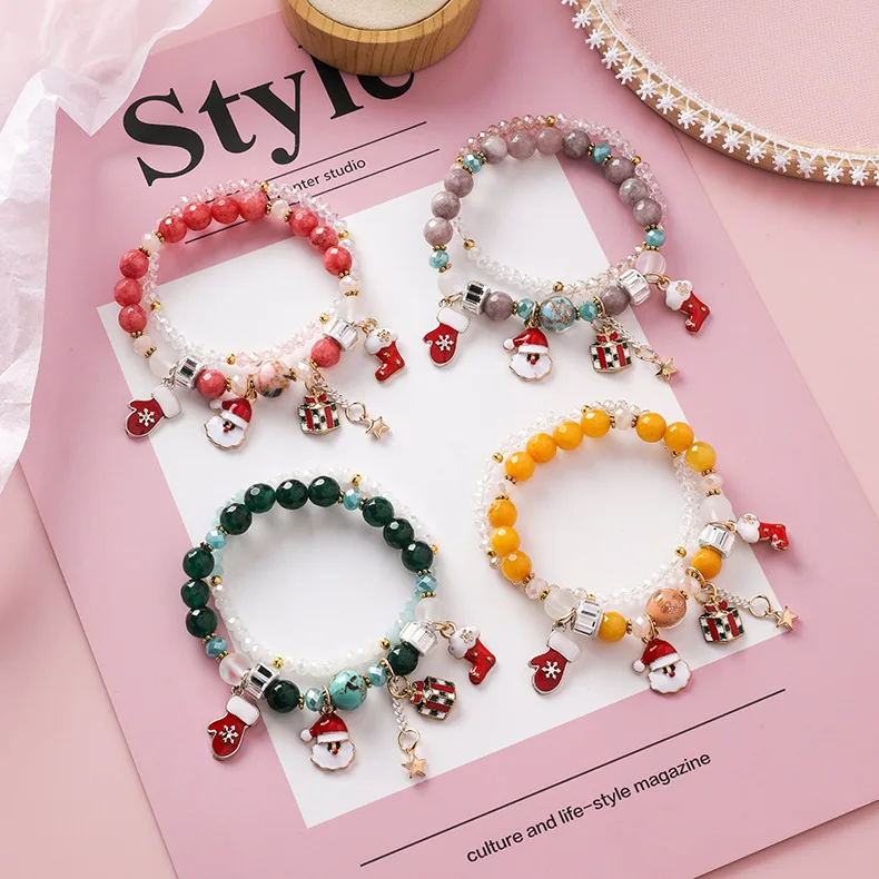 Новинка 2019 богемные рождественские украшения перчатки с хрустальными бусинами в