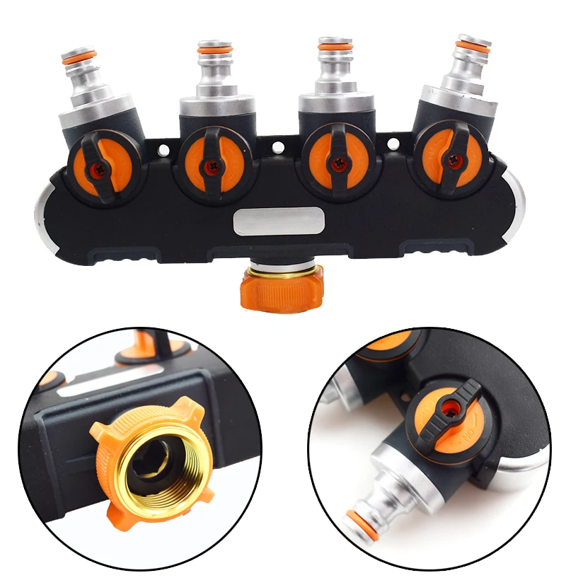 2-сторонний 4-полосный разветвитель для садового шланга разъемы воды садовые