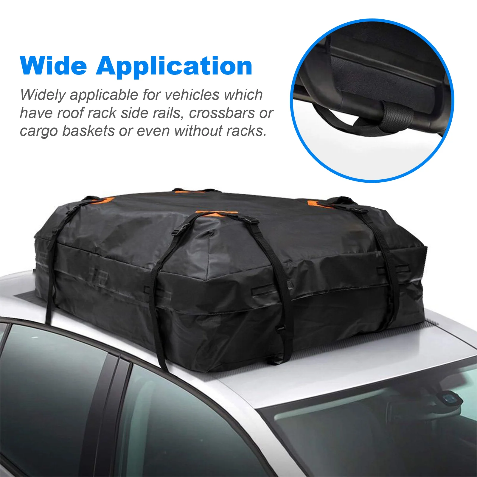 420D Waterproof Cargo Bag Car Roof Cargo Carrier Universal Luggage Bag Storage Cube Bag for Travel Camping Luggage Storage Box