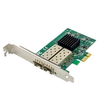 gigabit fiber server network card 82576 chip pci e x1 dual optical port sfp fiber lc adapter card