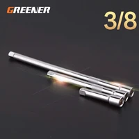 greener sleeve rod auto repair 38 10mm parts maintenance lengthened short rod socket ratchet fast quick wrench hand tools