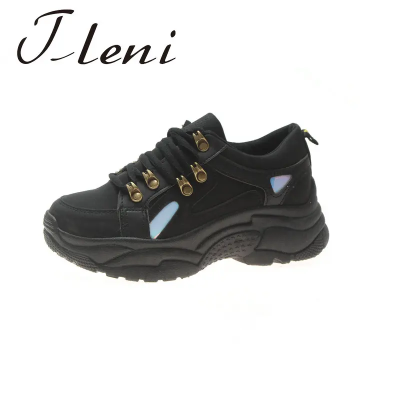Tleni 2019 Новинка осени спортивная обувь на платформе Для девушек студенток в