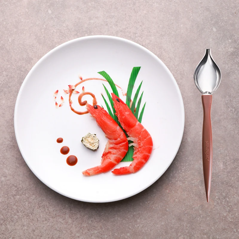 

Профессиональный Маленький кулинарный рисунок ложки для украшения, многофункциональная нержавеющая сталь для декоративных тарелок, десер...