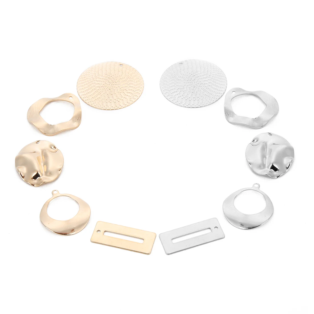 10 шт./лот искусственные медные серьги неправильной геометрической формы в стиле