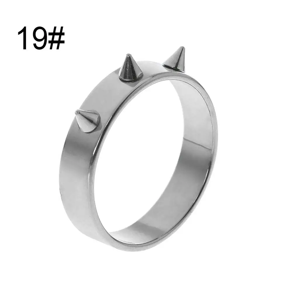 Silver 19mm Самооборонное кольцо портативное пальцевое оружие для выживания на открытом воздухе аварийное стекло ломающееся панк защитные кольца - Цвет: Silver 19mm