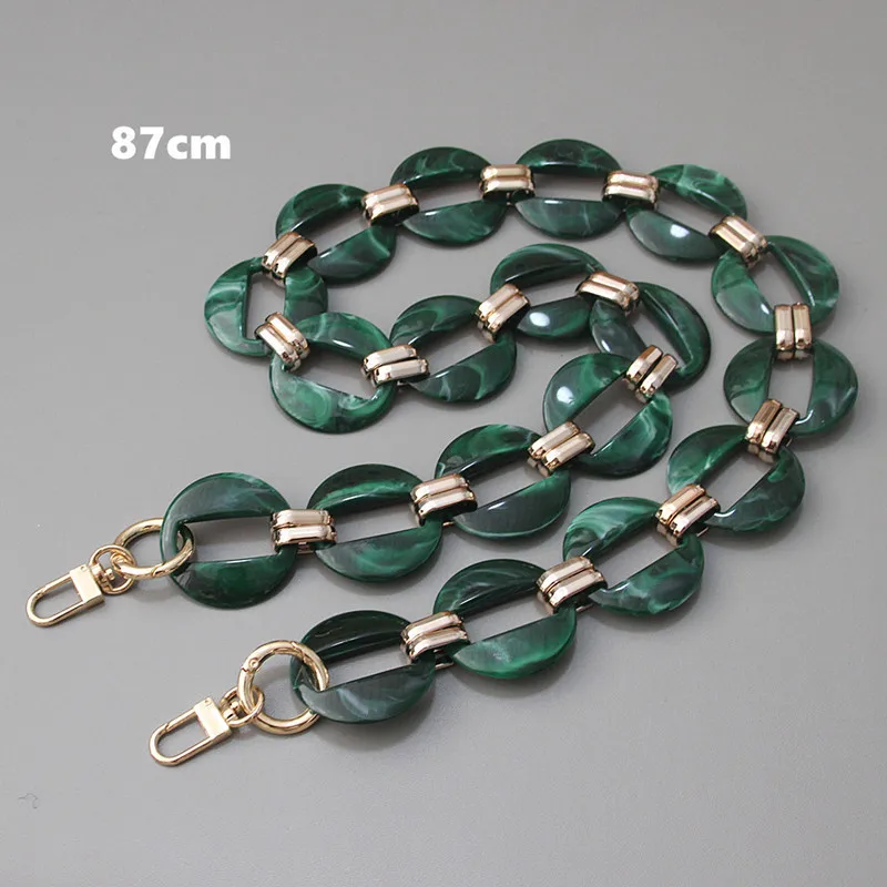 45cm Fish Bone Resin Chain Bag Strap Acrylic Handbag Handles Belts DIY Purse Replacement Shoulder Strap Bag Chain Accessories