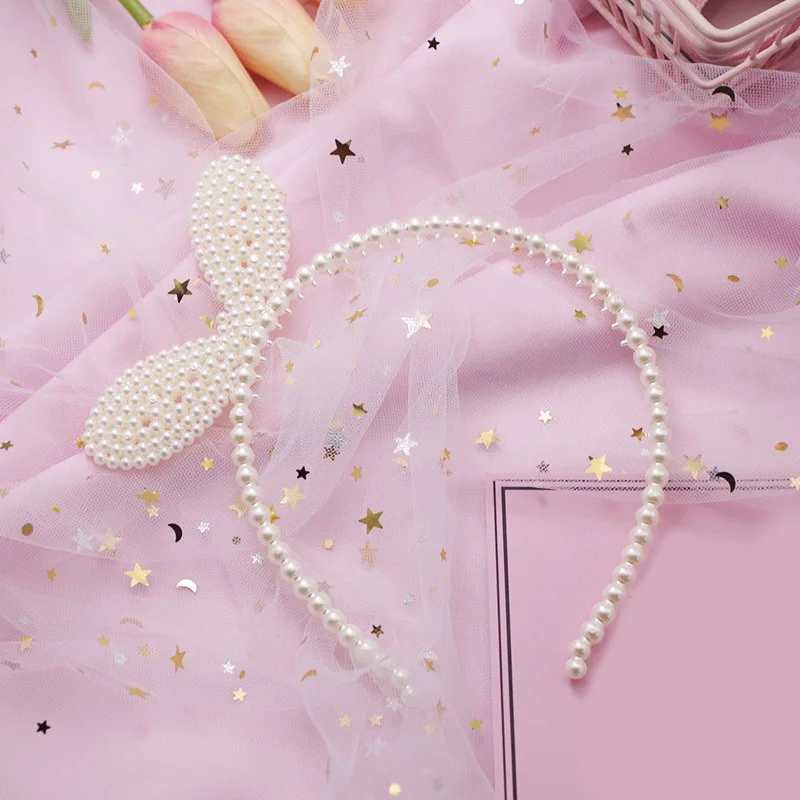 kids Pearl cat ears head bands fashion Lady Girl Hairband SexySelf Headband birthday party Hair Accessories for Women hoop |