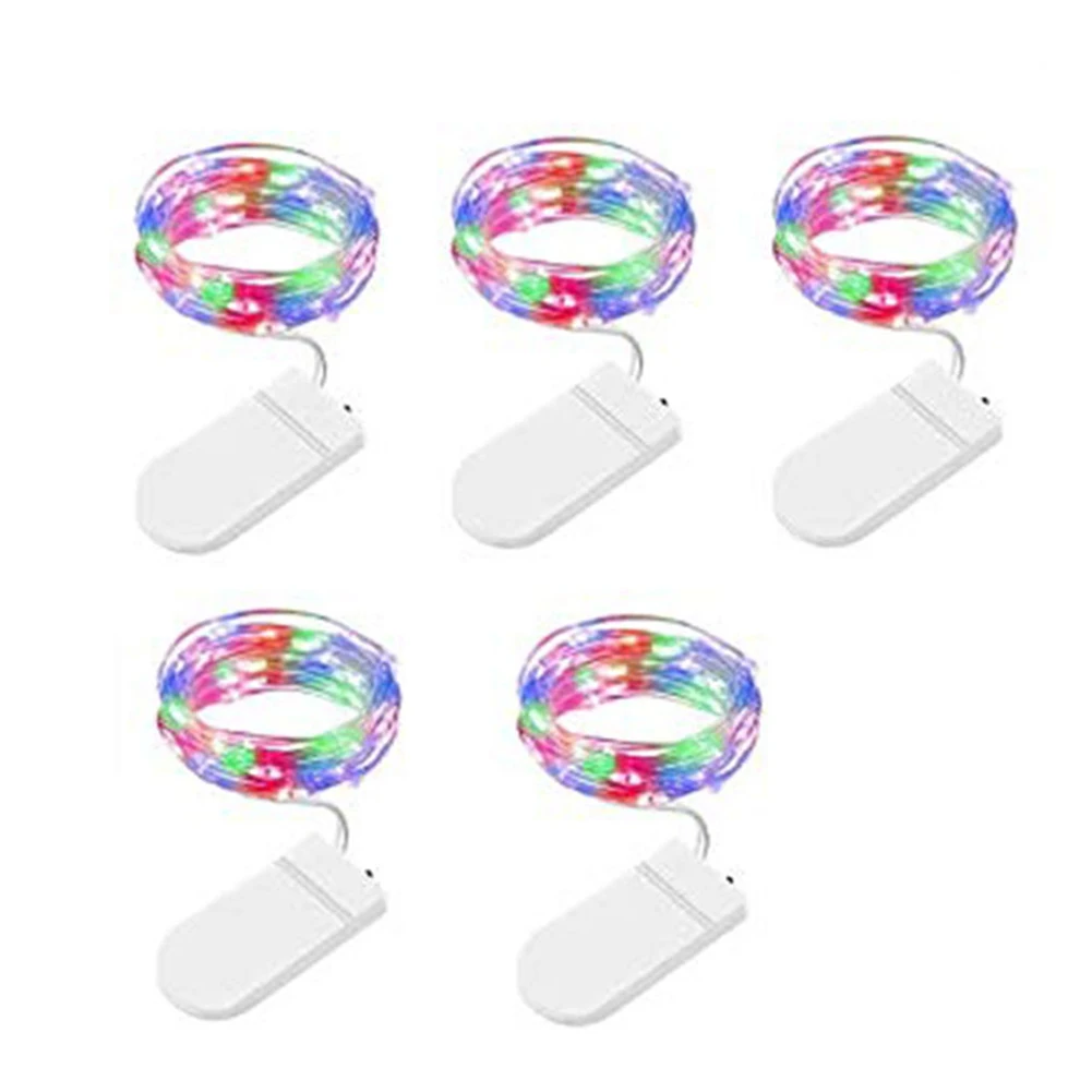 

LED String Lights Copper Wire Fairy Light 1M 10 LED Lights for Home Garden Christmas Wedding Decoration Party Bars Clubs 5PCS