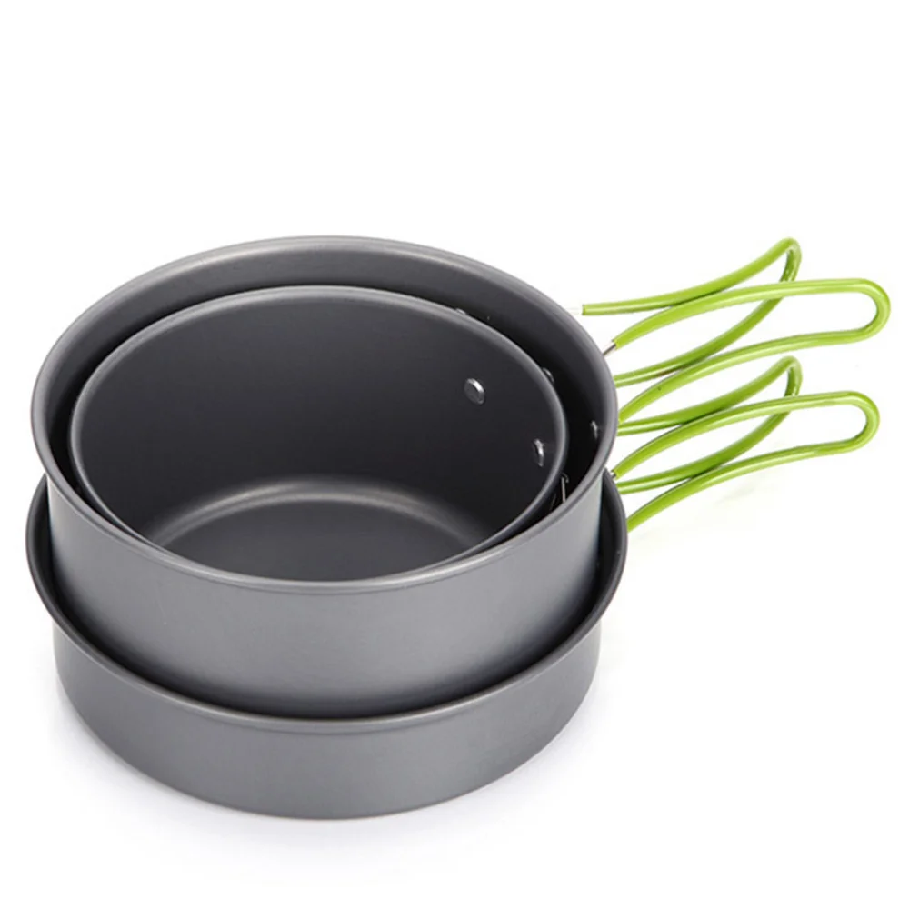 

1 Set Alumina Pot Pan Set Outdoor Dinnerware Cookware for Camping Picnic