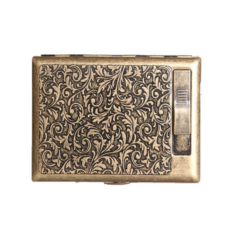 Ретро сигареты чехол с Вольфрам Проводная Зажигалка Электронные USB зажигалки