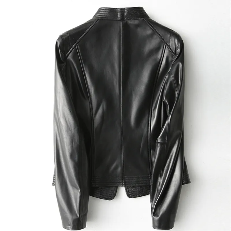 Натуральная кожаная куртка женская Montone из натуральной овечьей кожи Пальто Сезон