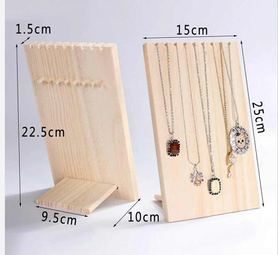 9 слотов для карт простой деревянный стол Декор Украшение Колье ювелирное